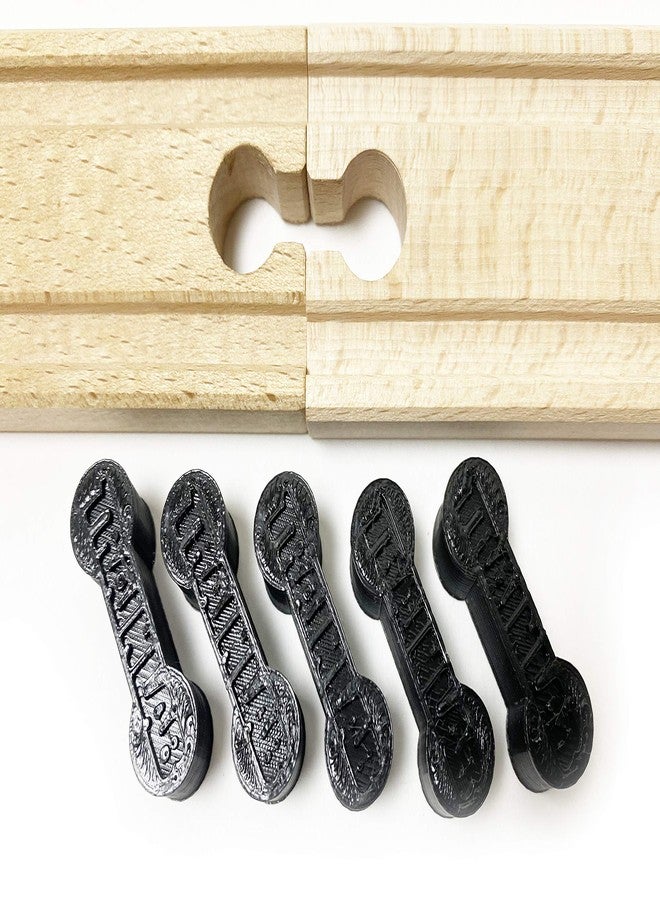 TrainLab Dog Bone Train Track Adapter Connectors (5pcs) (Black) - Image 2